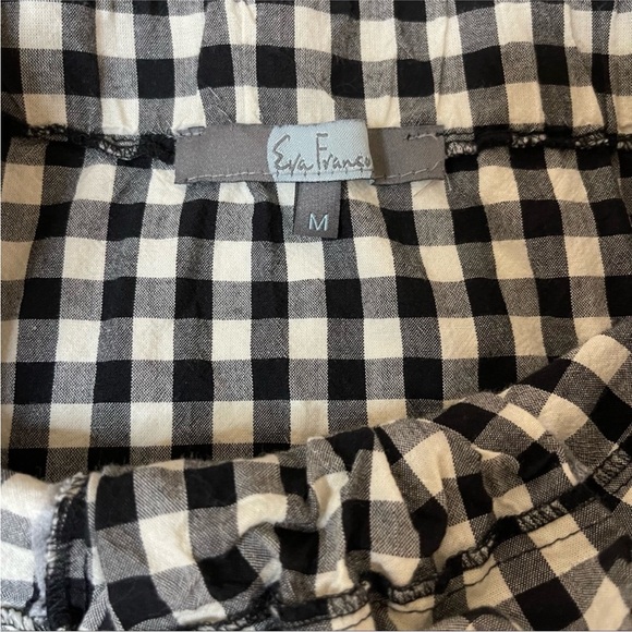 Anthropologie Eva Franco Lace Up Gingham Plaid Midi Skirt, Sz Medium - Picture 7 of 7